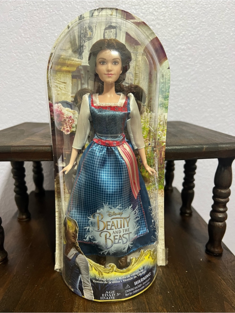 Disney Beauty and the Beast Collector Doll Box in Blue and Gold Artwork